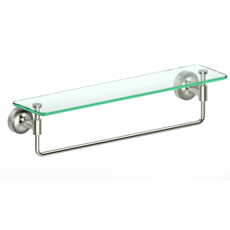 Bathroom Glass Shelf with round Base